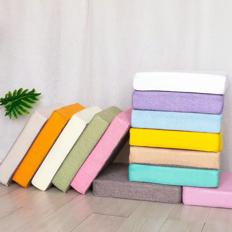 35D High Density Foam Cushion Square Sponge Seat Mat Solid Color Non-Slip Seat Cushion Chair Back Cushion Soft Protect Hips Mats