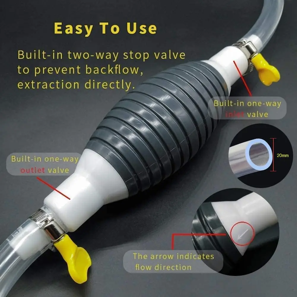 Multifunctional Universal Car Fuel Pump Hand Gas Oil Pump Suction Pipe Pump for Petrol Diesel Manual Pump for Liquids