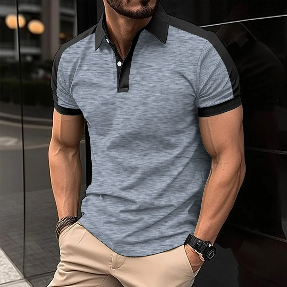 Summer Hot Selling Men\'s Casual Polo Shirt 2024 New Fashion Breathable Casual Sports Short Sleeved T-shirt Men\'s High-quality