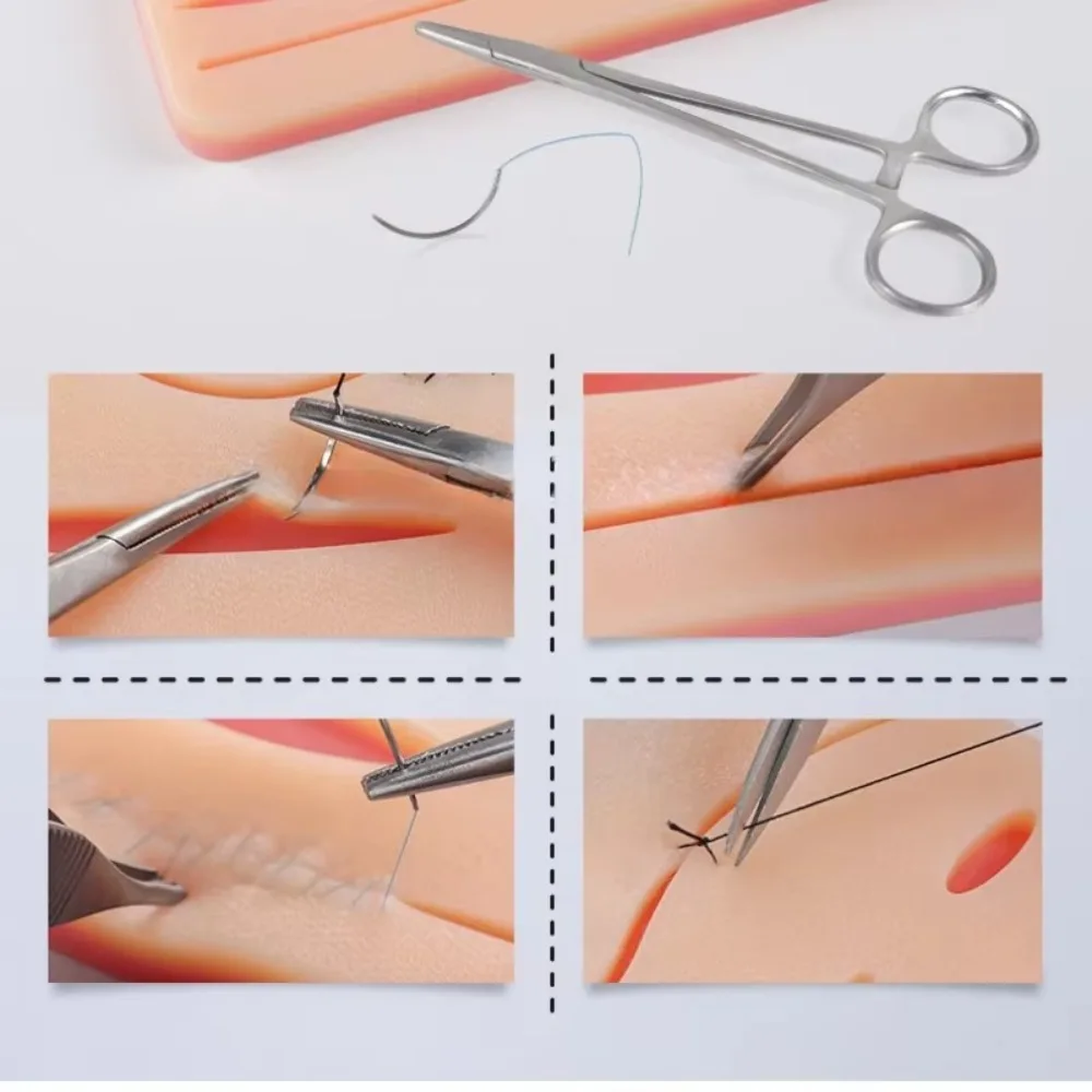 Training Kit Silicone Skin Pad Traumatic Suture Practice Surgical Wound Practice Suture Training Kit Simulation