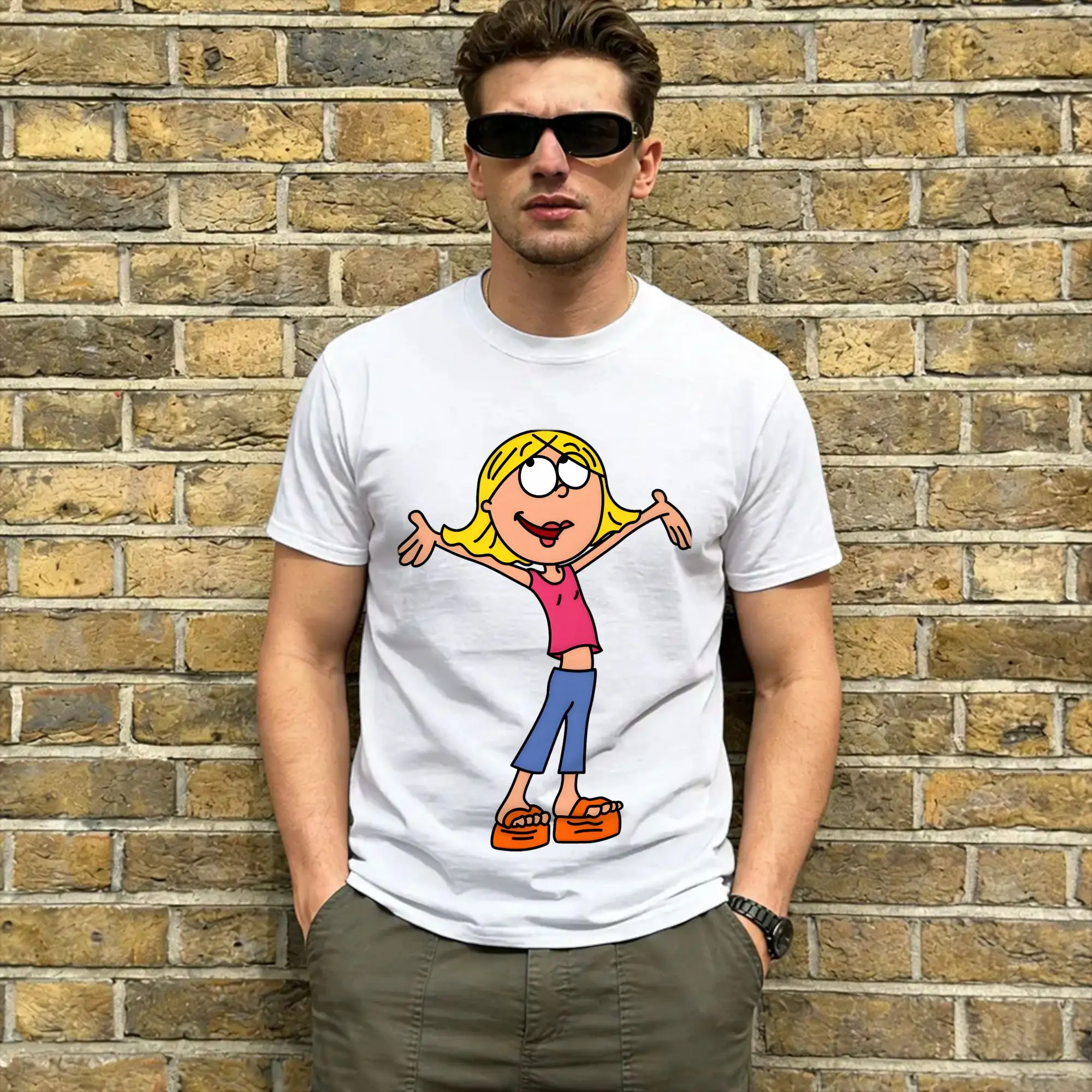 Lizzies McGuires T Shirt Summer Lizzie  Pure Cotton T Shirts For Men Fashion Loose Tshirt Short-Sleeve Streetwear Clothes