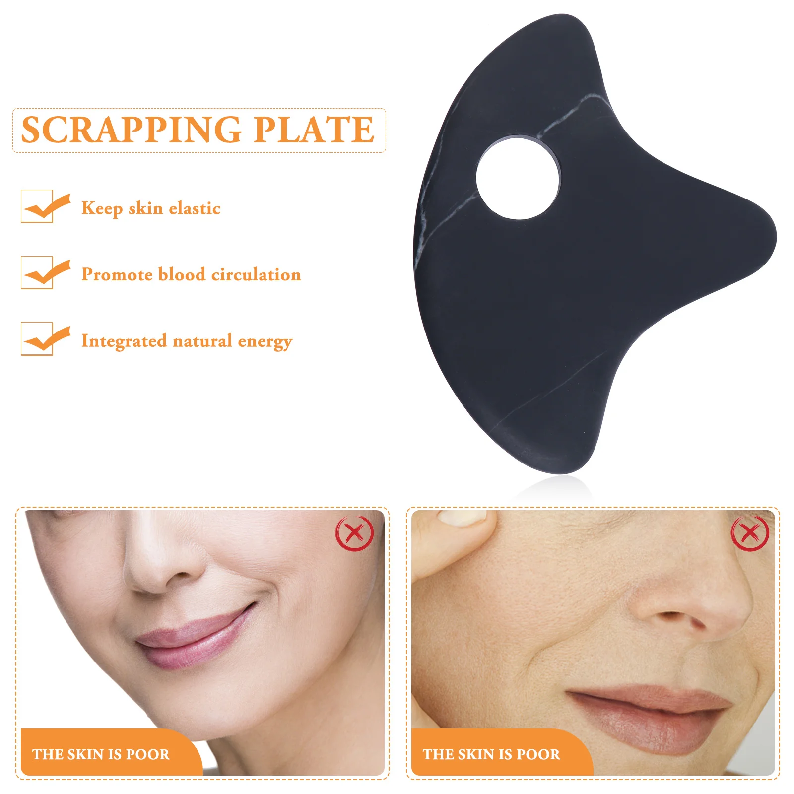 

1Pcs Beauty Scraping Plate Gua Sha Massage Board Natural Skin Care Tool Facial Body Scraping Tool Pain Relief Massaging Board