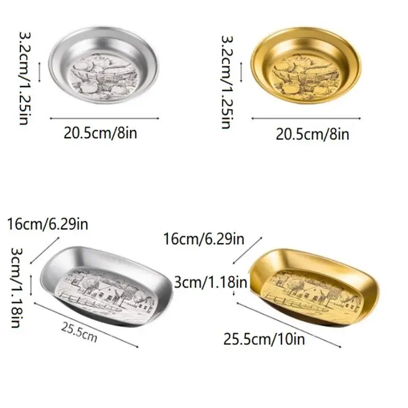 الرجعية صينية تخزين صفيح مستدير سطح المكتب القرص الفاكهة وجبة خفيفة المعجنات لوحة الحلوى طبق الحلوى أدوات تخزين المطبخ المواد الغذائية المنزلية