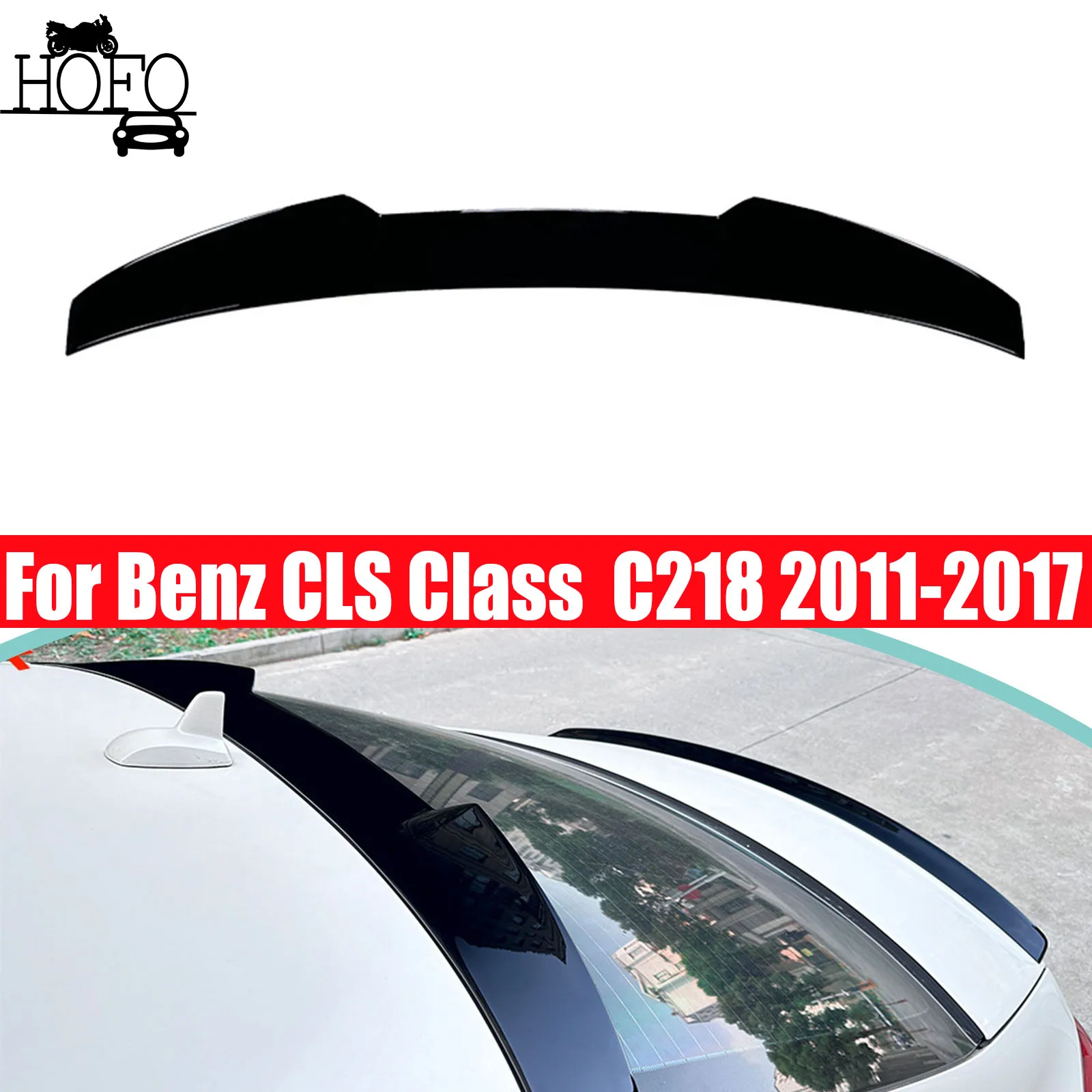 

Car Rear Roof Spoiler Tail Wing Fixed Wind Rear Window Upper Trunk Splitter Lip For Benz CLS Class C218 2011-2017