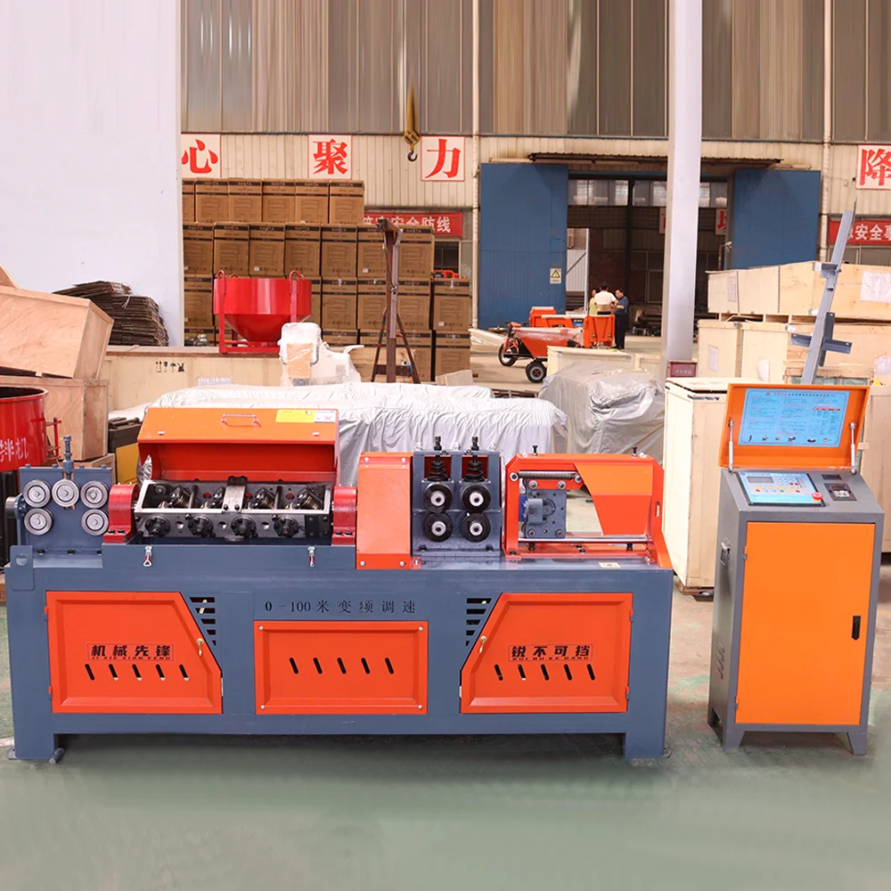 

Hot Sale Small 2-6MM Steel Wire Straightening and Cutting Machine CNC 220V Single Phase Metal Bar Straightener