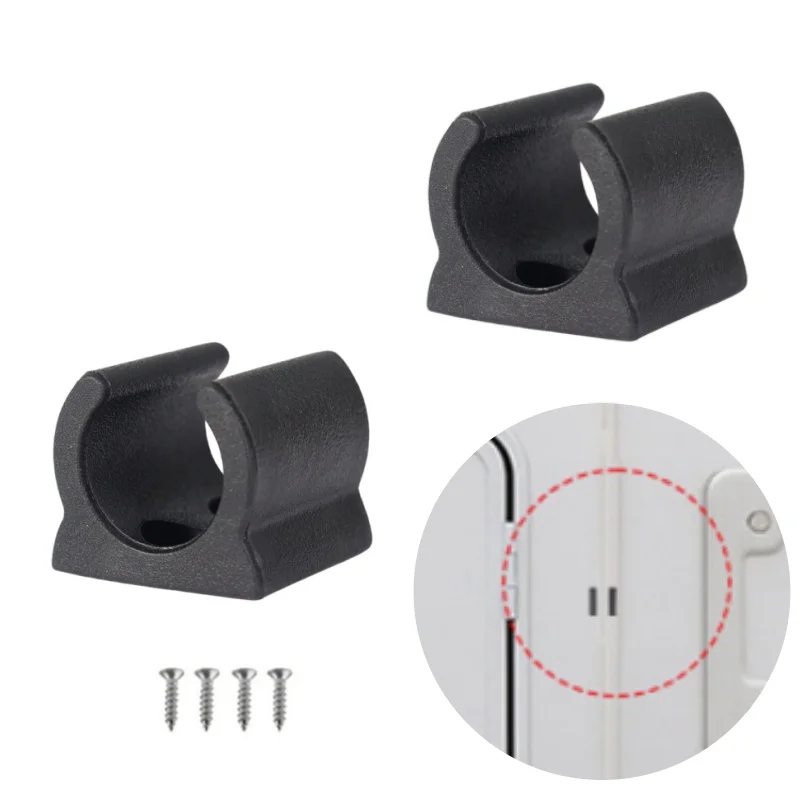 

2 Set Lightweight RV Awning Crank Handle Bracket Hook Black ABS Plastic Sunshade Pole Holder Clip Caravan Motorhome Accessories