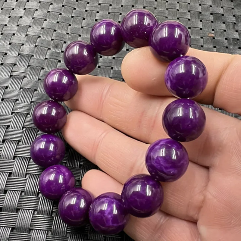 , purple dry green , quartzite , 14mm round , bracelet, jade bead