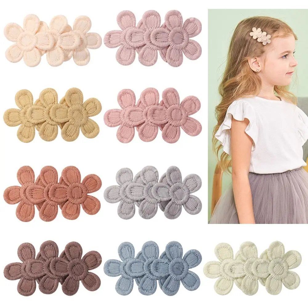 Wholesale 60pc/lot 2.6” Snaps Hair Clips for Kids Girls Flower Hair Pins Flower Hairpins Baby Flower Barrettes Headwear  Newborn