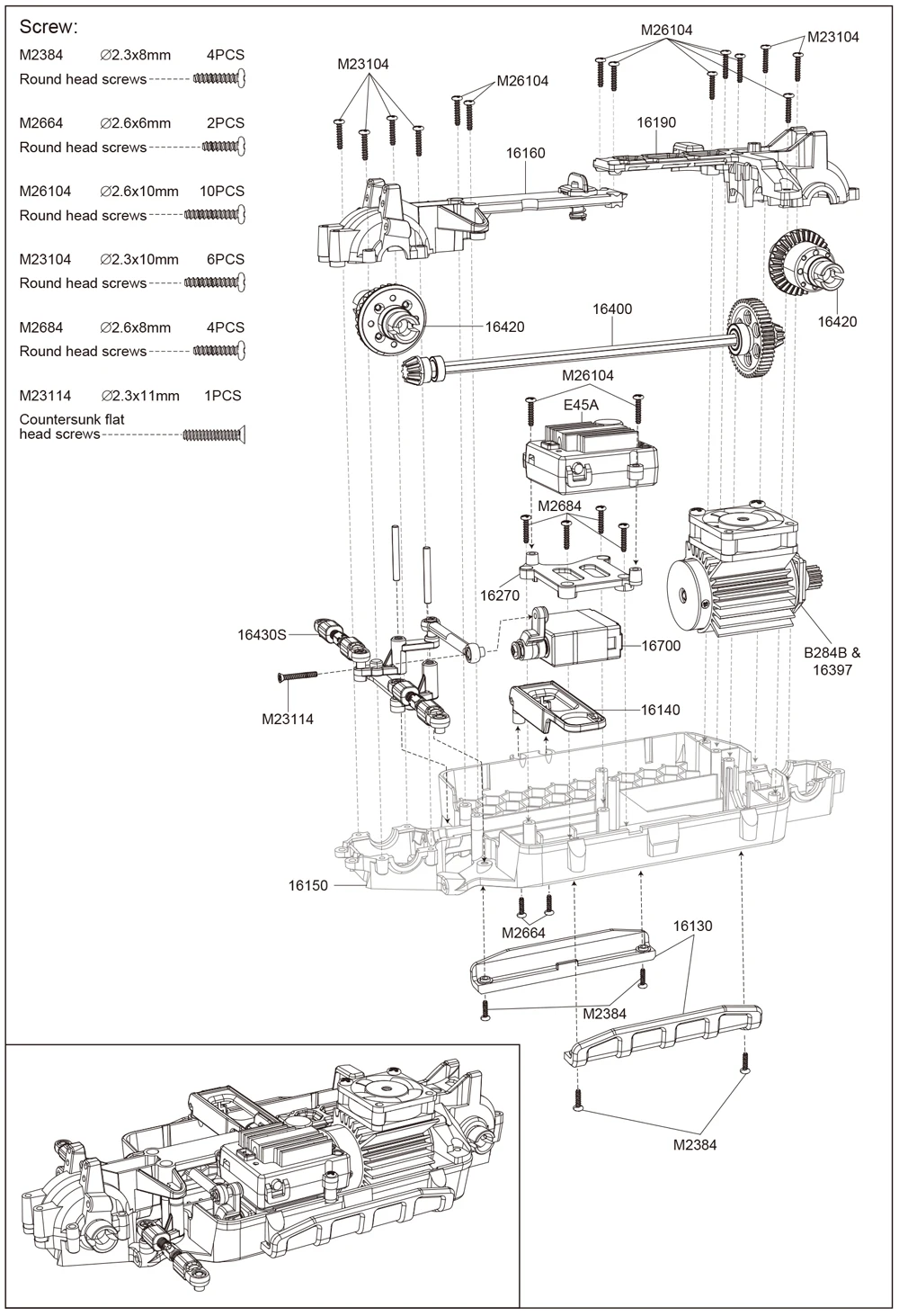 Original-Ersatzteile für MJX Hyper Go H16H H16E H16P 16207 16208 16209 16210 RC Autozubehör – Detail 18