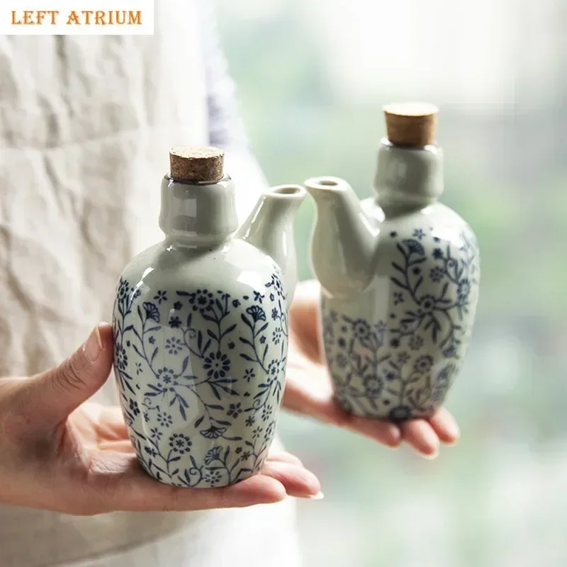 

Винтажный керамический масляный горшок, кухонные шейкеры для соли и перца, коробка для приправ, бытовая банка для специй, бутылка для соевого соуса, инструменты для приготовления пищи