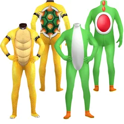 Adult Bowser Cosplay Yoshi Costume Men Women Fantasy Jumpsuit Game Roleplay Outfits Halloween Carnival Disguise Party Suit