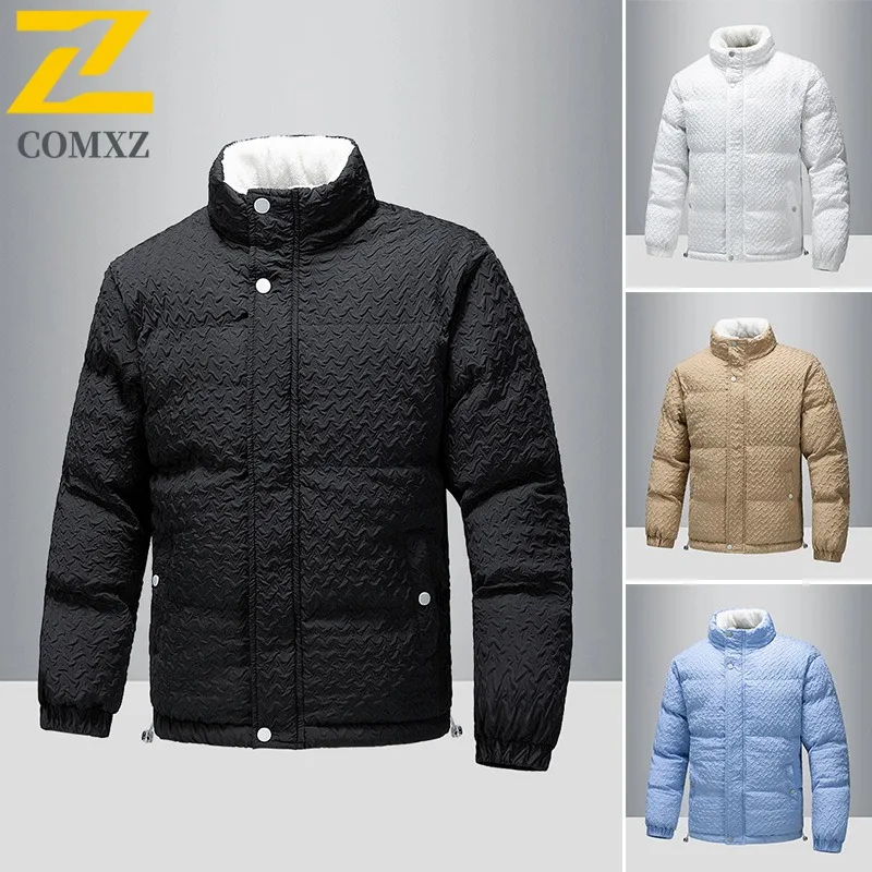 

COMXZ 2025 Men High Quality Padded Coat Winter Fashion Trendy Premium Warm Windproof Jacket Casual Street Style
