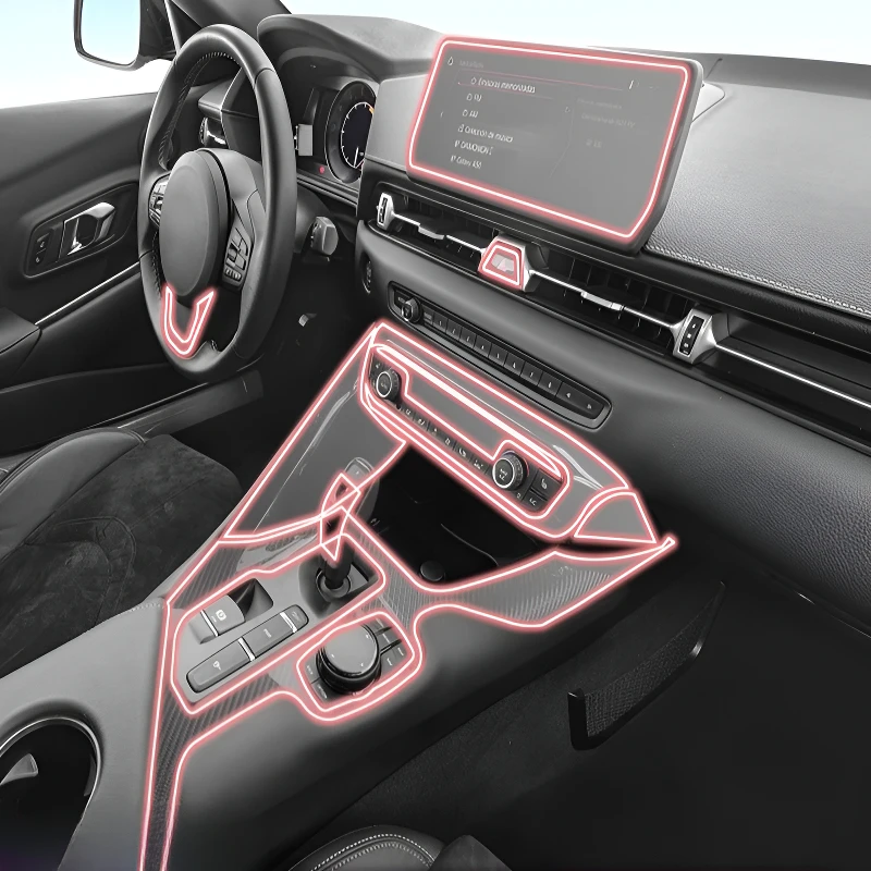 FOR Toyota Supra 2021-2025 Dashboard Multimedia Navigation Transparent Anti-Scratch Protection Film Modification
