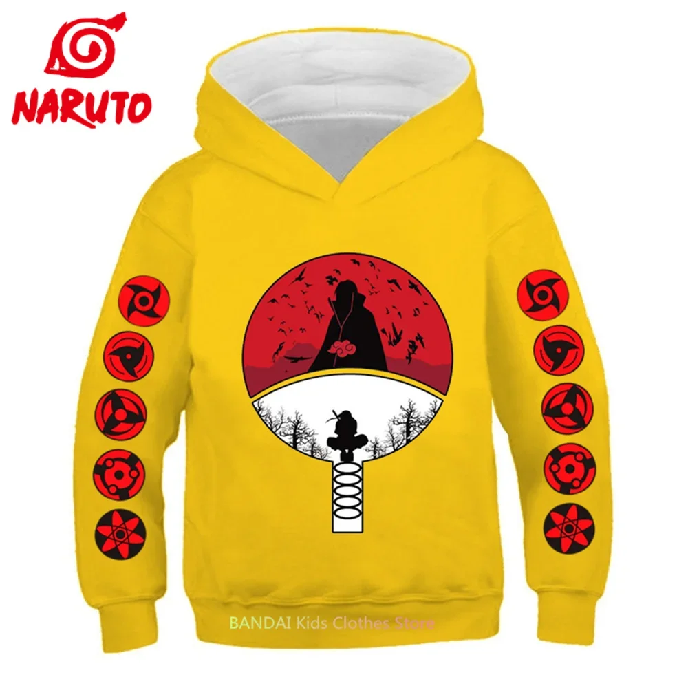 NARUTOS-女の子用フード付きスウェットシャツ,長袖スウェットシャツ,カカシシリーズフード付きトップス,3〜14歳の衣類,春と秋