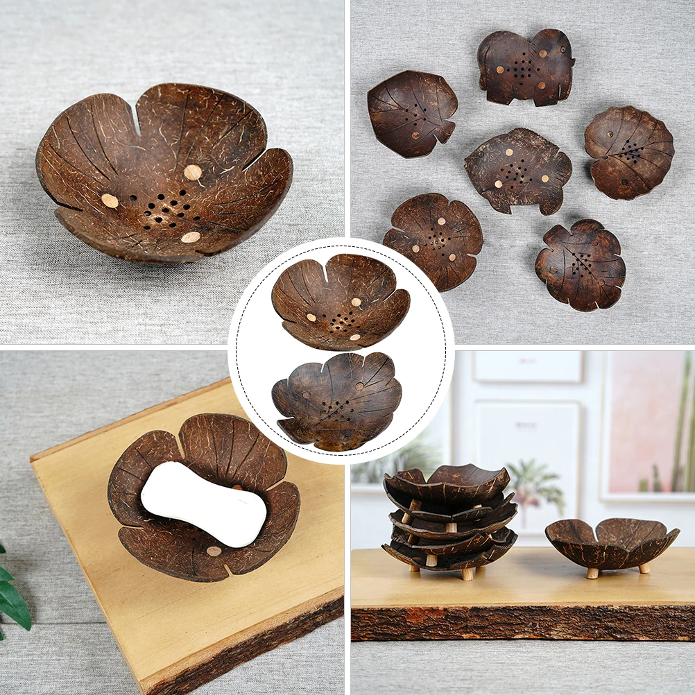 

2pcs Coconut Bowls Coconut Storage Bowl Dishes Candy Shells Plates Storage Containers Smooth Surface Safe Practical