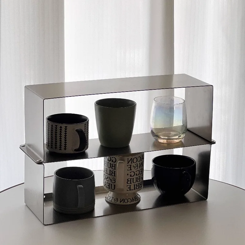 Multi-Functional Stainless Steel Wall Mounted Desktop Display Rack,Action Figure Collectibles,Space Saving Organizer for Kitchen