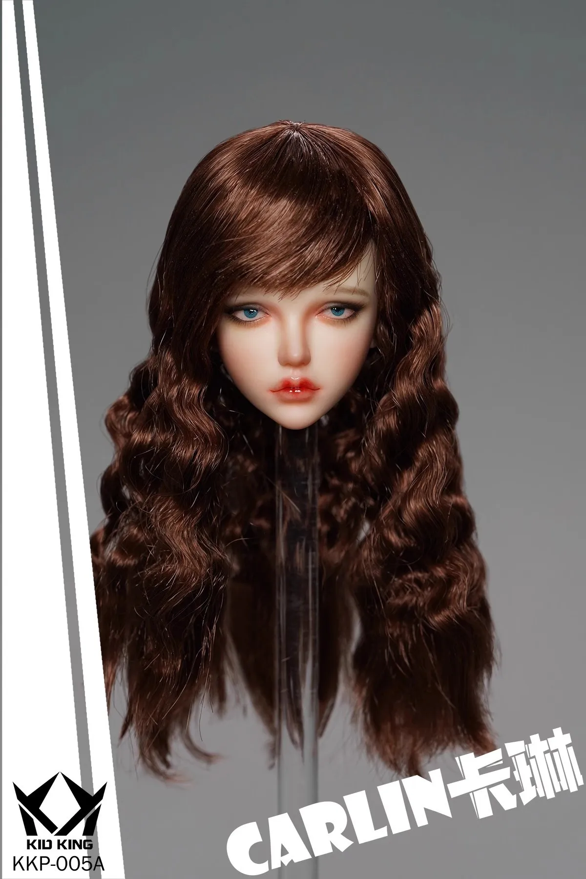 KID KING Carlin 1/6 KKP005 Ruchoma Głowa Żołnierki z Rzepami i Wyrażonymi Oczy, Figurka Modelowa, Zabawki, Prezenty