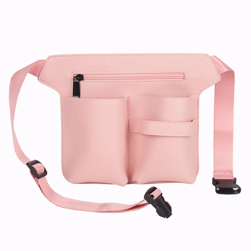 New Pink Large Capacity Hair Kit Hair Stylist Scissors Bag Fanny Pack Hair Satchel Clipping Bag