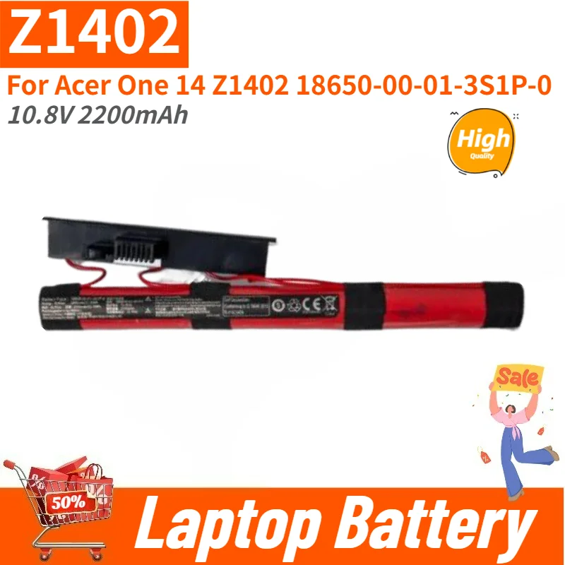 

Z1402 High quality Laptop Battery 10.8V 2200mAh For Acer One 14 Z1402 18650-00-01-3S1P-0 Brand New Replacement Battery