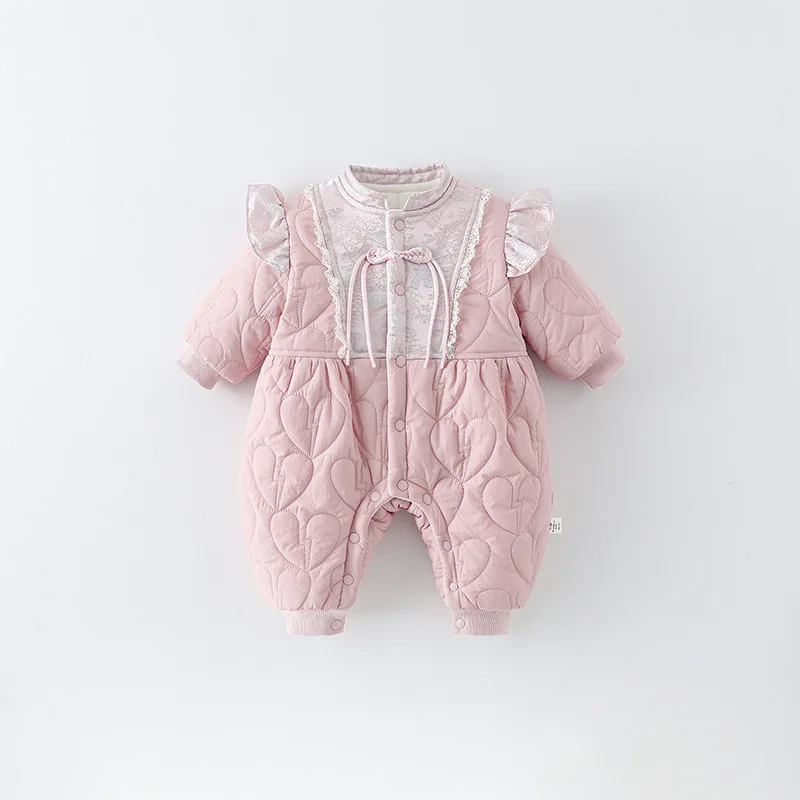 iyeal-combinaison-matelassee-pour-bebe-fille-barboteuse-a-col-en-dentelle-et-a-volants-ornee-d'un-nœud-et-de-fleurs-body-une-piece-chaud-pour-bebe-en-hiver