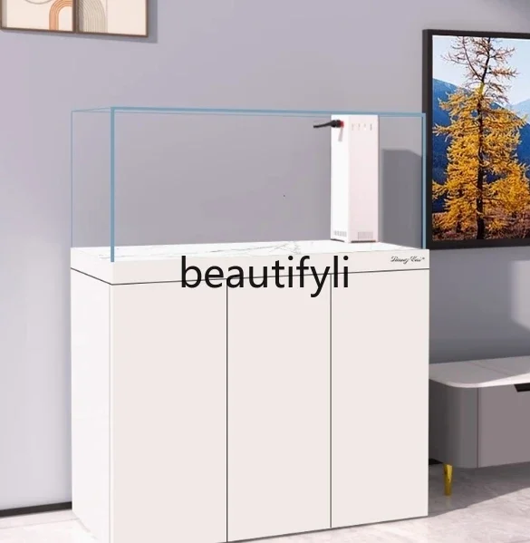 

ss CAquarium bottom filter living room landscaping ultra-white integrated tensile bottom filter right angle overflow arowana tan