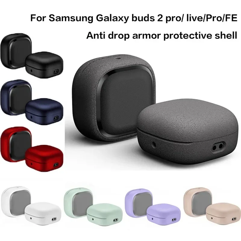 For Samsung Galaxy Buds 2 Pro/FE/2/Live/Pro Cover Anti Drop Full Body Protective Hard Shell for Galaxy Buds FE Cover Funda