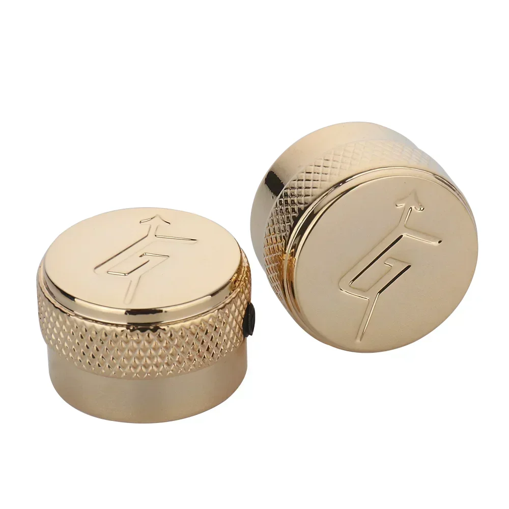 

4 Pieces Stainless Steel G-Arrow Logo KnobSpeed Locking Control Volume Tone Knobs With Screws Gold Fits Gret-ch Guitar Bass