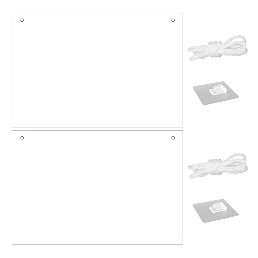 

2pcs Dry Erase Board Clear Acrylic Whiteboard Desk Office Use Hanging Memo Small Desktop Easy Clean High Transparency