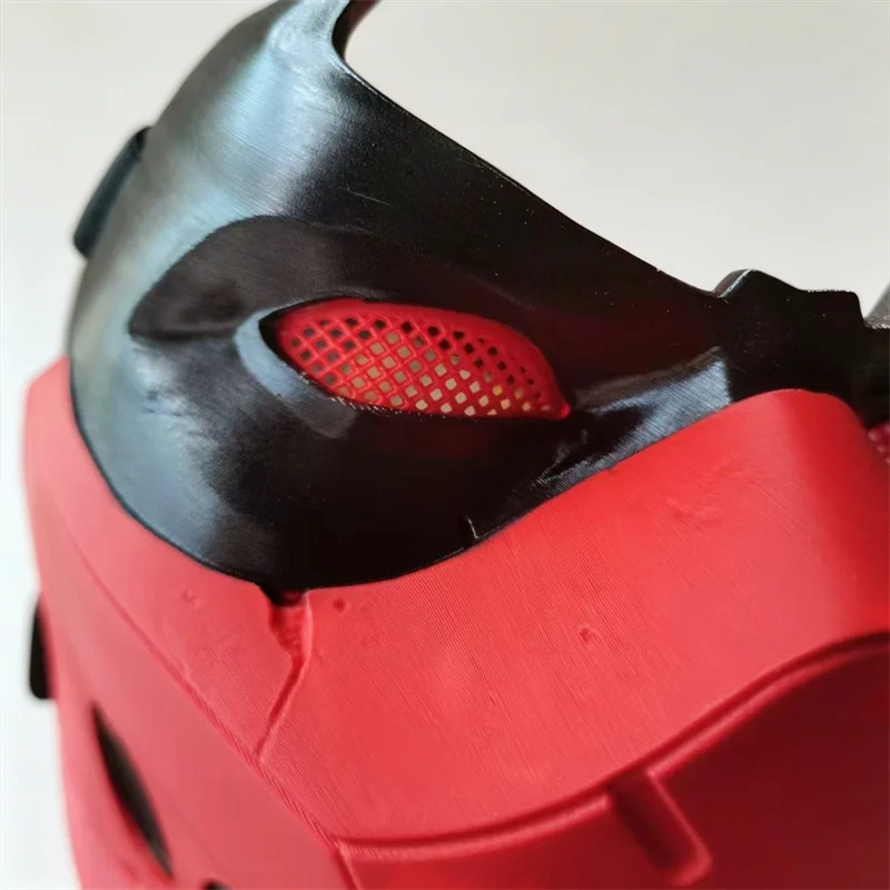 Anime Red Hood Jason Todd Cosplay Mask Superhero Half Face Masker Helmet Halloween Adult Unisex Accessories Costume Party Prop view 5