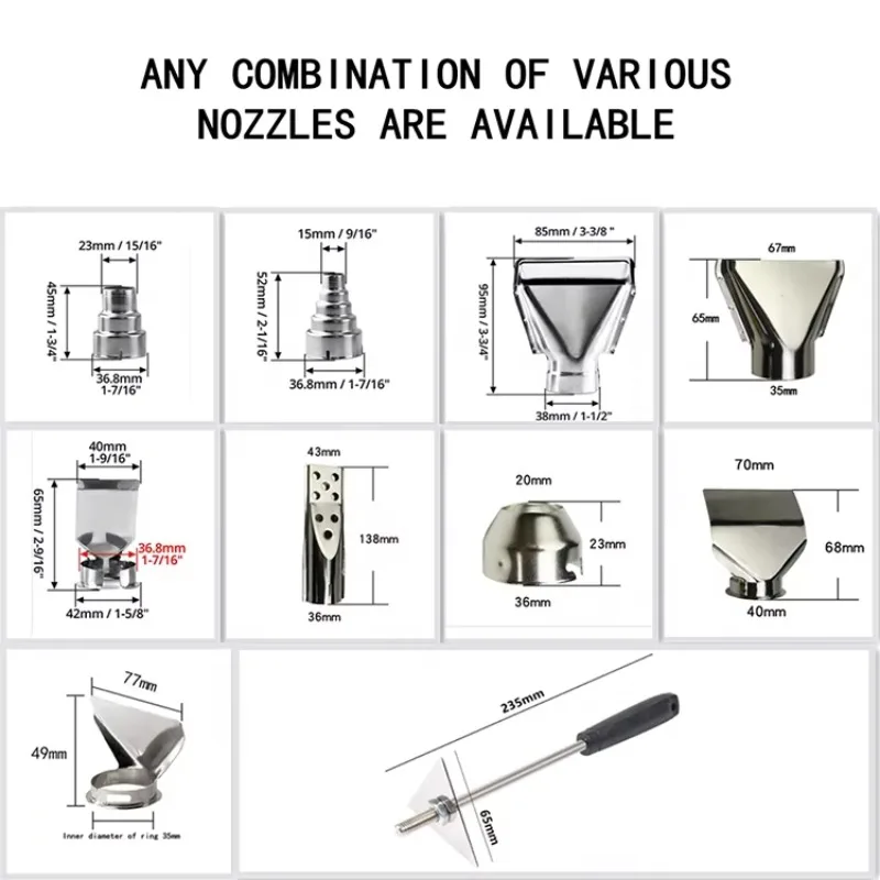 213A المألوف الحرارة يتقلص بندقية الحرارية بندقية 2000 واط 220 فولت/240 فولت مسدس هواء ساخن منفاخ البناء #6