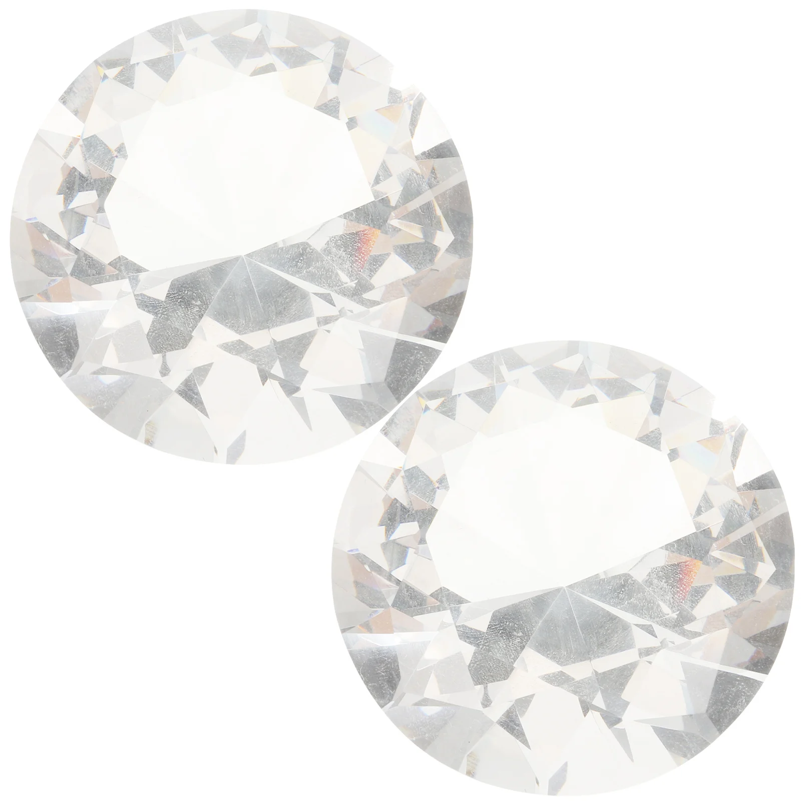 

2Pcs Artificial Diamond Decoration Clear Rhinestones 60Mm Wedding Party Home Bridal Shower Decorative Crystals Glittering Gems