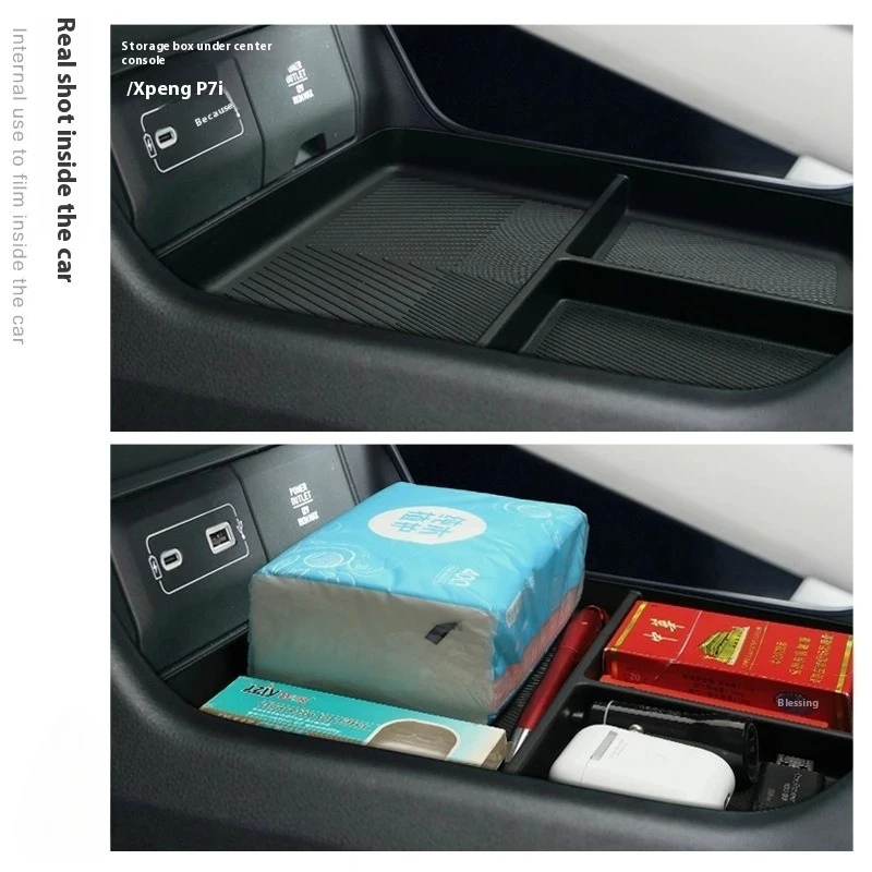 For XPENG P7i 2023-2024 Car Central Control Storage Box On-Board Modification Devices Store Interior Accessories And Supplies