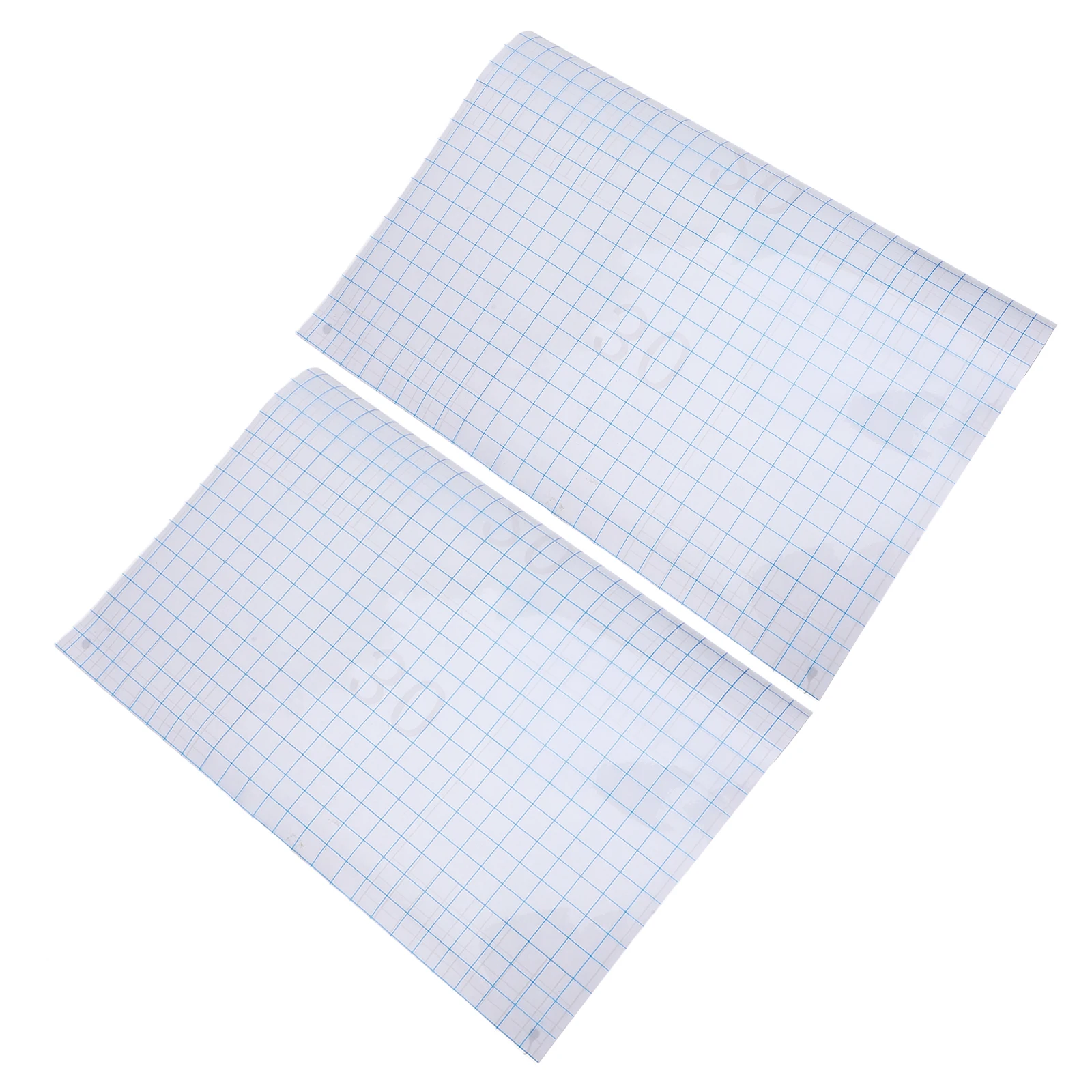 

2pcs Self-adhesive PVC Positioning Film Transfer Tape 30x100cm Clear Vinyl Sticker for Walls Glass Doors Blue Grid Application