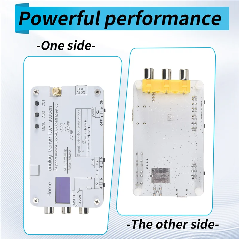 

【New User Coupon】For Hamgeek White Analog TV Signal Transmitter Home Analog TV Transmitter With OLED Display Supports Global Tvs