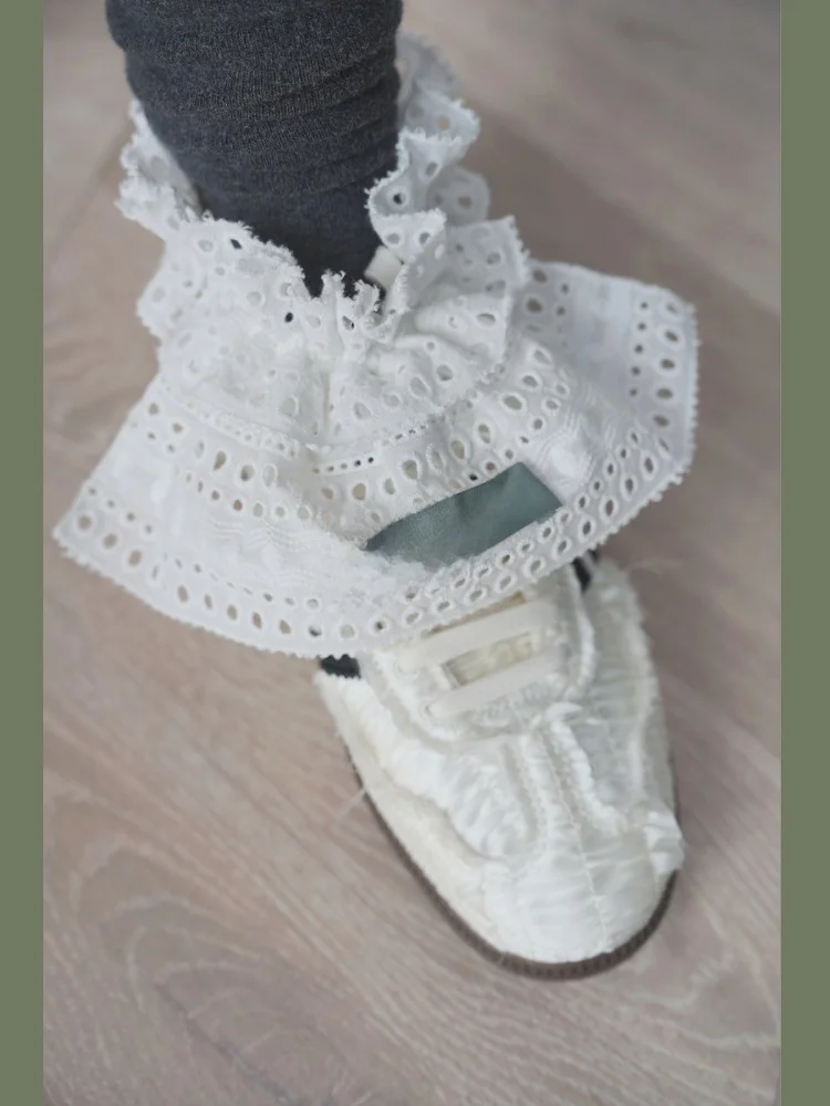 2025年春夏新作-エレレディ-ドットレース-オーバーサイズ-バレエシューズ-ホローアウトデザイン-おしゃれなアクセサリー