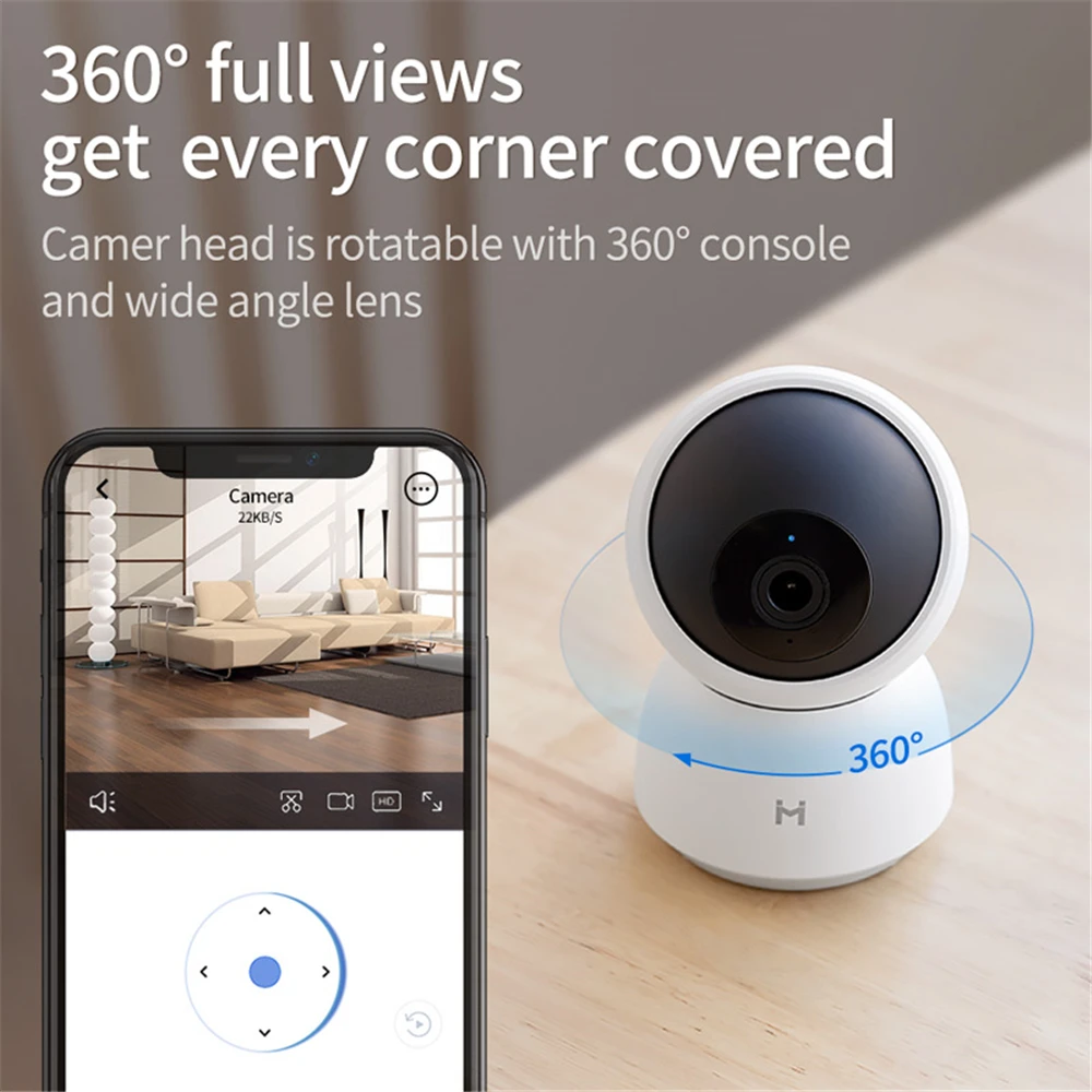 Original IMILAB Smart Camera 360 Mi Home Baby Monitor 2K 1296P HD WiFi Video Surveillance Webcam Night Vision Security IP Cam