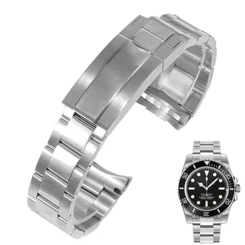 

Браслет для часов Rolex DAYTONA GMT SUBMARINER, аксессуары для часов, металлический ремешок 20 мм, 21 мм, ремешки для часов из твердой нержавеющей стали 904L