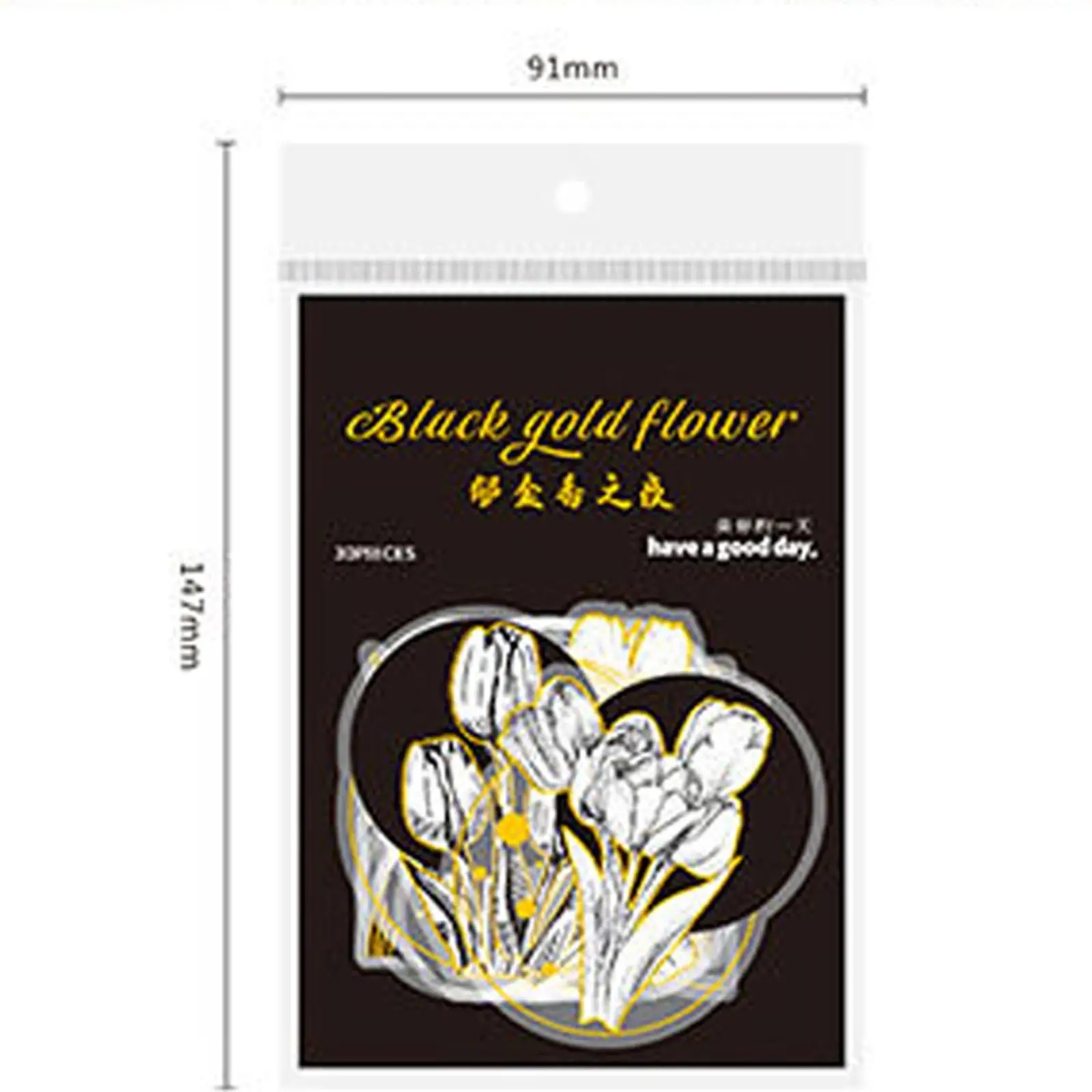 30 Pcs Flower Sticker Hand Account Waterproof Plants Sticker for Box Birthday