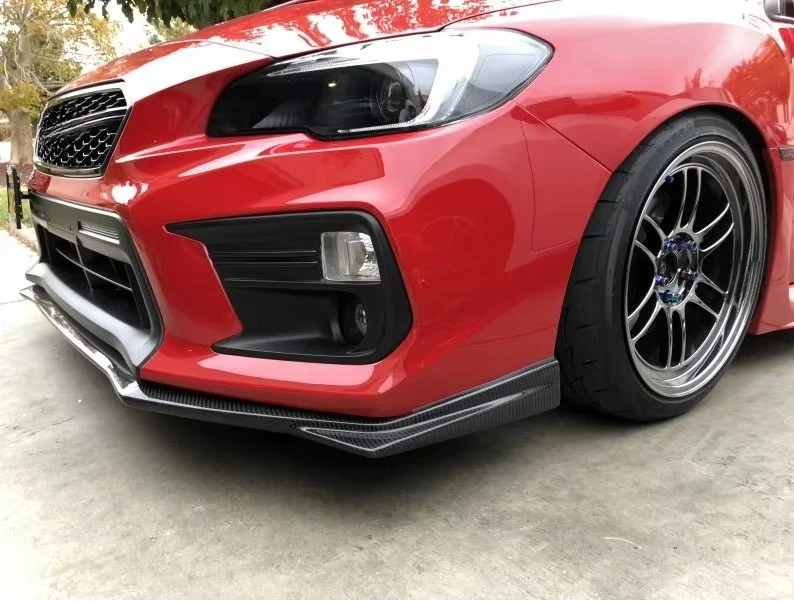 STI Style Carbon Fiber Front Bumper Add-on Lip Fits For 2018-2021  WRX / STI Only