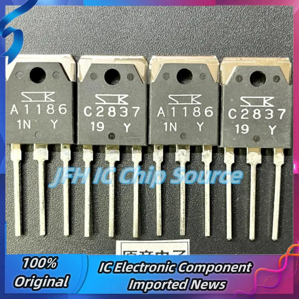 5PCS-10PCS 2SA1186 A1186  2SC2837  C2837  TO-3P  600V 20A  Best Quality Stock