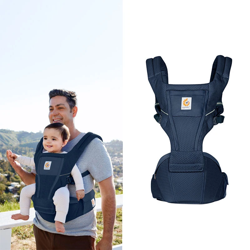 Ergobaby All Carry Positions Ademende draagzak van mesh, verbetering van de lendensteun en de luchtstroom (7-45 pond) - afbeelding 1