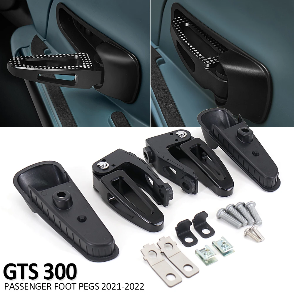 New Rear Passenger Foot Pegs For Vespa GTS 300 2021 2022 Bracket Footrests Footpegs GTS300 Foot Rests Accessories gts 300 gts300