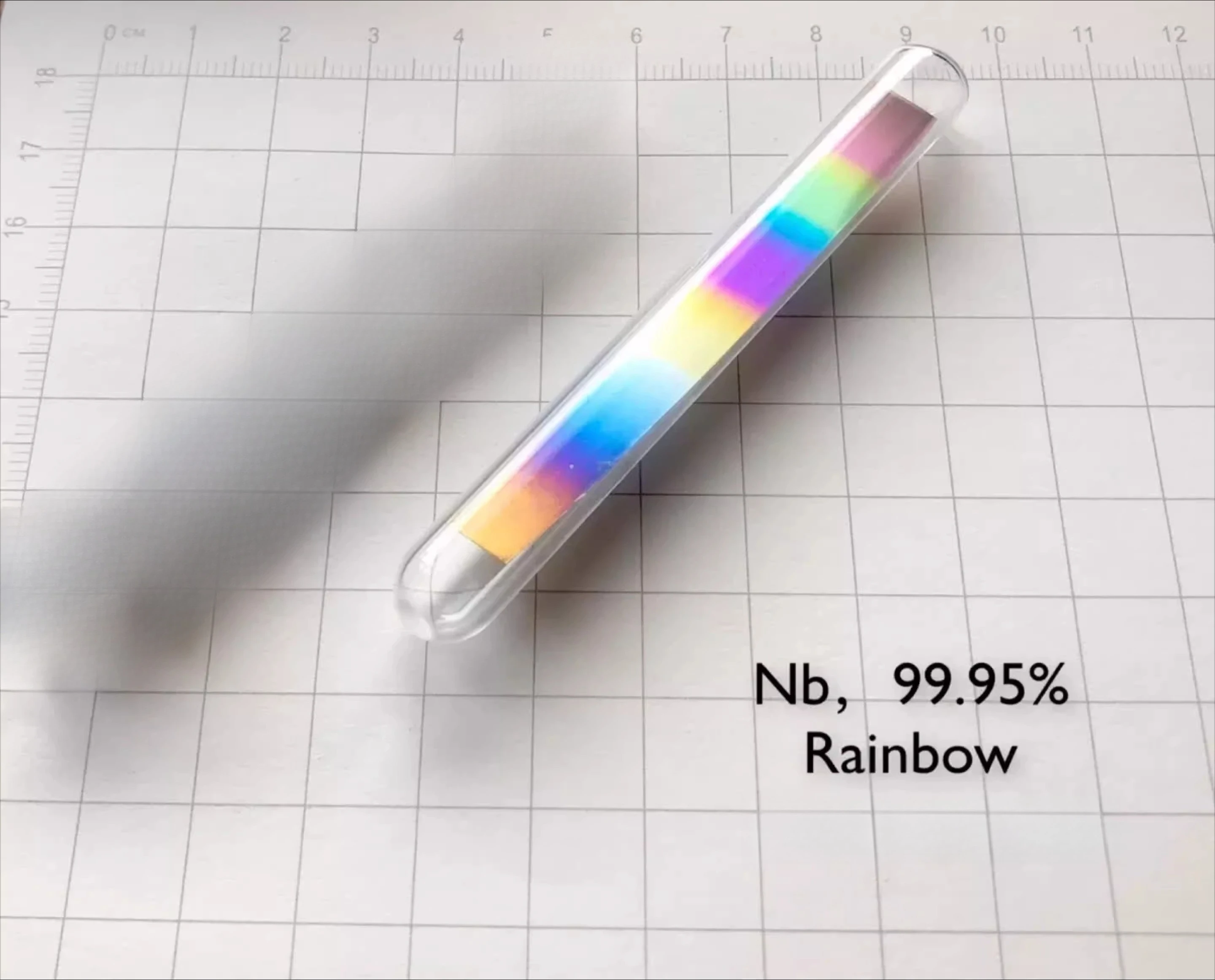

[Multi-color in one] Rainbow niobium slender glass seal