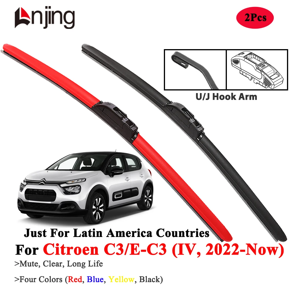 

LNJING Car Wiper Blades For Citroen C3 E-C3 2022-Now Latin America
