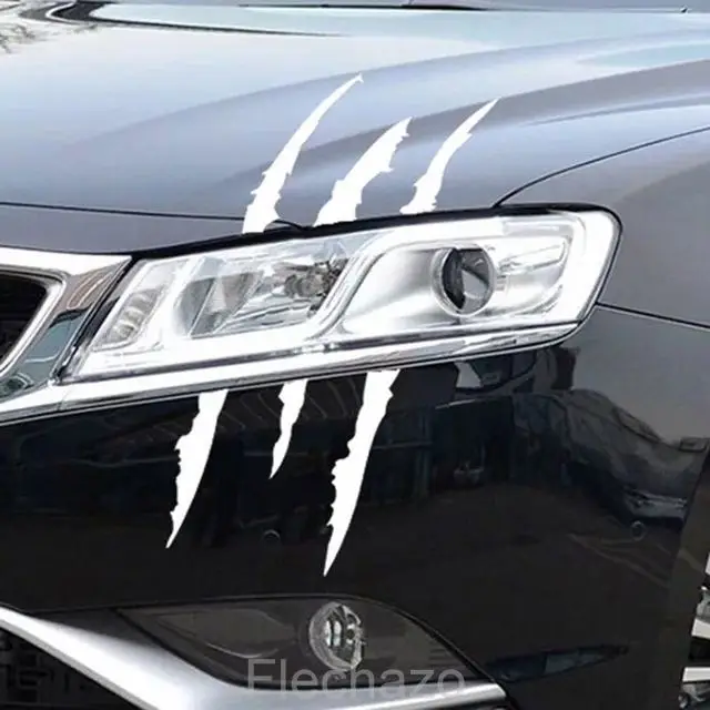 

Автомобильная наклейка, светоотражающие знаки когтей монстра, царапины в полоску, авто наклейка на фару, динозавр, раптор, отметки лап, аксессуары для декора