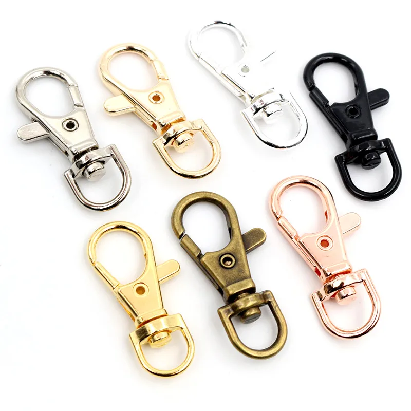 5-10pcs Snap Hook Trigger Clips Buckles For Keychain Lobster Clasp Hooks Necklace Key Ring Jewelry Supplies