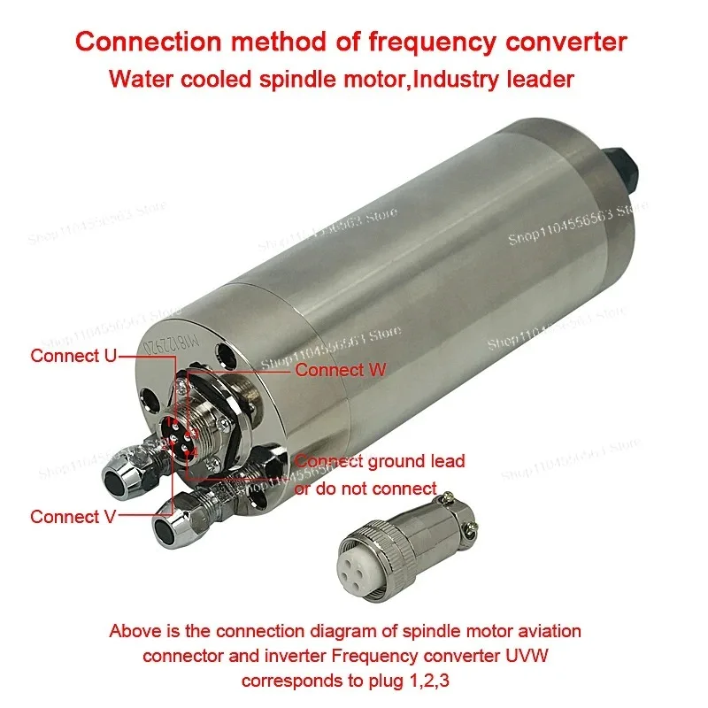 220V Water Cooling Spindle Motor, 800W/1.5KW/2.2KW Multi-Power Optional, 4-Bearing for Milling, Engraving & Drilling view 5