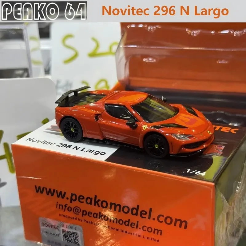 PEAKO 64 1: 64 Novitec 296 N Largo GT SHOW 2026 Alloy Die Casting Car Model Collection Model Christmas Gift Gifts for Men