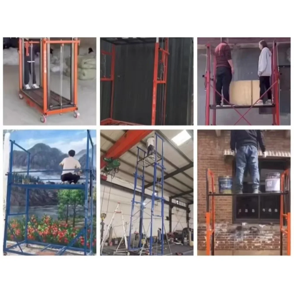 Andamio eléctrico teledirigido totalmente automático de elevación móvil plegable
