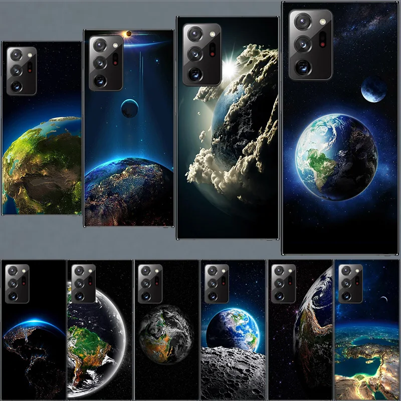 Earth, Stars, Space TPU Case for Samsung A55 A35 A25 A15 A05S Note 20 Ultra 10 Lite 9 8 M52 M51 M32 M31 M21 J8 J6 J4 Phone Cov